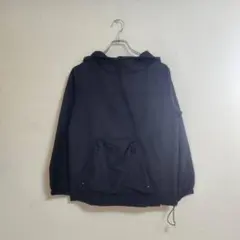 新品 ナイロンジャケット パーカー L 黒 アシンメトリーファスナー 春秋