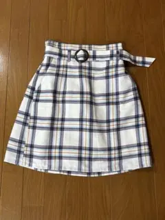 Heather チェック柄 キュロット ベルト付きのサムネイル