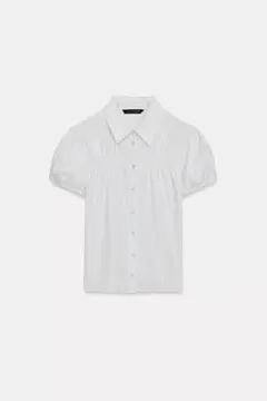 zara チェック柄ポプリンシャツ