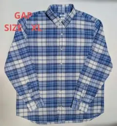 GAP Standard Fitストレッチ ボタンダウン　　 XL　ブルー