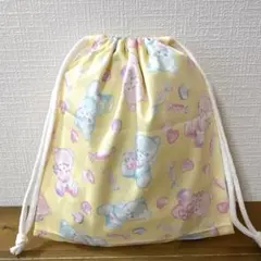 267【2点100円、3点200円引き】テディベア柄巾着袋