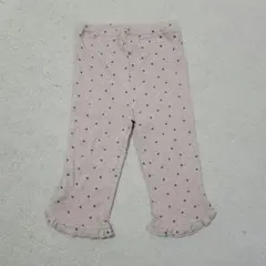 新品 タグ付き petit main ハートドット柄フリル付きレギンス 120