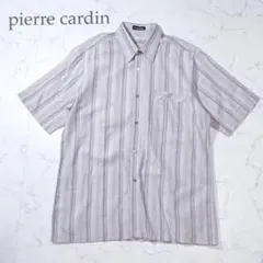 pierre cardin ピエールカルダン ストライプシャツ 半袖 パープル