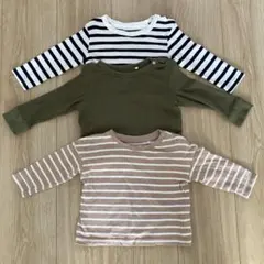 ベビー　長袖　Tシャツ　ロンT 3枚セット　80㎝
