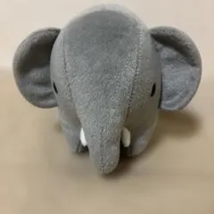 象のぬいぐるみ レトロ 黄色いゾウの親子 レザーぬいぐるみ 昭和レトロ