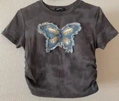 SpRay バタフライ半袖ちびTシャツ ショート丈のサムネイル