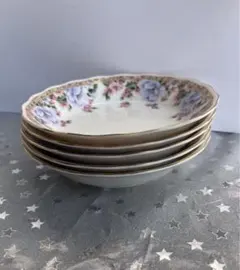 Royal Albert プチポワン プレート 5枚セットボーンチャイナ 金彩