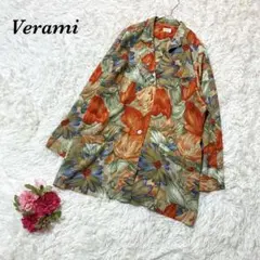 ヴェラミ 長袖シャツ マルチカラー 薄手 レトロ 旅行 リゾート カジュアル