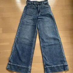 H&M ワイドデニムパンツ バギー　ブルー レディース32のサムネイル