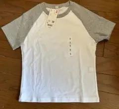ユニクロ　ミニTシャツ　半袖　白×薄いグレー　未着用品