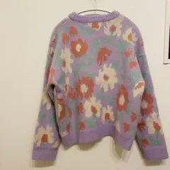 韓国ブランドDHOLIC 花柄ニットセーター　Freeサイズ　ゆったり