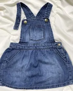 baby GAP サイズ90 女の子用デニムオーバーオール フロントポケット付き
