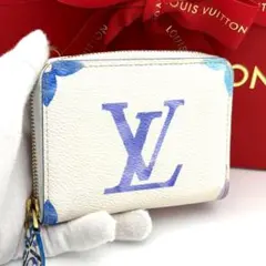 ★希少美品★ルイヴィトン 財布 ジッピーコインパース 白 青 コインケース 小銭