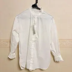 【タグ付き未着用】ロペピクニック、スタンドネック、白ブラウス