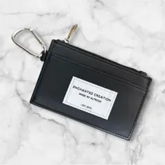 カラビナ付き フラグメントケース ブラック ミニ財布 カードケース ユニセックス