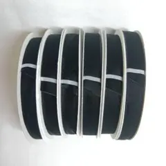【未使用】DARIN 片面 ベルベットリボン 19mm ブラック 6セット
