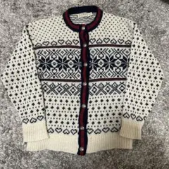 80s L.L.Bean バーズアイ ニット カーディガン USA製