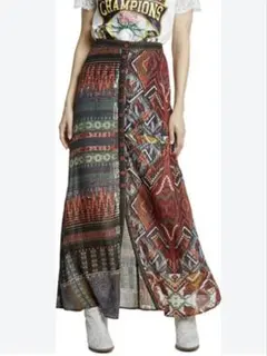 Desigual デシグアル エスニック柄ロングスカートSのサムネイル