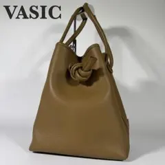 美品 VASIC BOND ショルダーバッグ 肩掛け 巾着型 レザー ブラウンのサムネイル