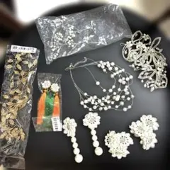 イヤリング　ネックレス ヘッドドレス アクセサリー まとめ売り　ウェディング
