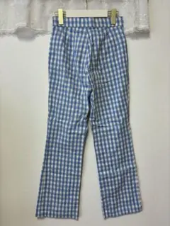 【ZARA】ギンガムチェックパンツ 水色