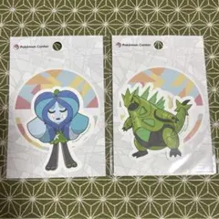 ポケモンステッカー　オーガポン　テツノイバラ　ポケモンセンター　貼って剥がせる