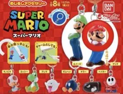 スーパーマリオ めじるしアクセサリー マリオ ルイージ　ガチャガチャ　２点セット