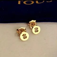 【新品未使用】ミニベアピアス　ゴールド