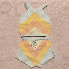 kalinka 1-2Y サマーニット タンク　ショートパンツ セットアップ