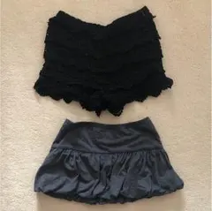 ザラ ZARA 2枚セット ショートパンツ スカート
