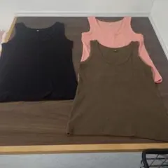 UNIQLO ソフトリブタンクトップ 3色セット Lサイズ