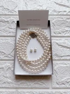国産 パール ネックレス&イヤリング フォーマル 結婚式