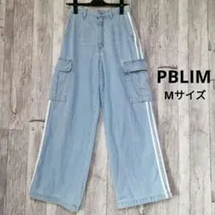 PAGEBOYLIM　デニム　パンツ　Mサイズ　ライトブルー　綿　ポリエステル