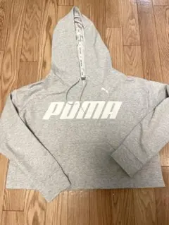 PUMA グレー クロップドパーカー XS