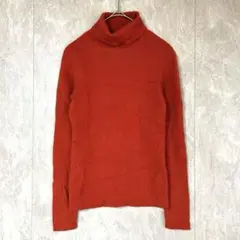 【イーストボーイ】タートルネック長袖ニット 9 朱色 ウール100% シンプル