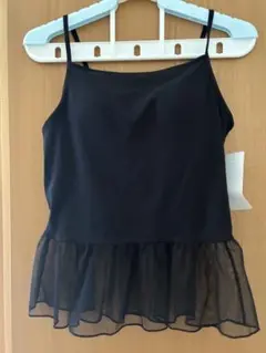 GU ブラフィール ペプラムキャミソール ブラック Sのサムネイル