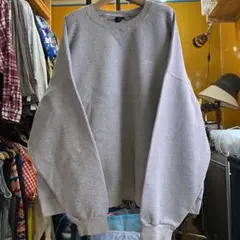 アメリカ古着 刺繍 グレー ビッグシルエット スウェット 3XL