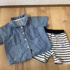 男の子デニムシャツとLeeパンツセット 90サイズ