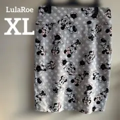 LulaRoe ミニー タイトスカート XL グレー 水玉 ディズニー