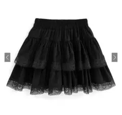 GRL グレイル インパン裏地付きフリルレースティアードミニスカート ks047