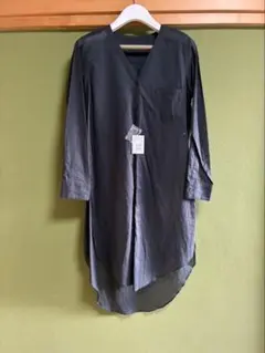 新品未使用　ヤマダヤ　MEDOC メドック　チャコールグレー　シャツワンピース
