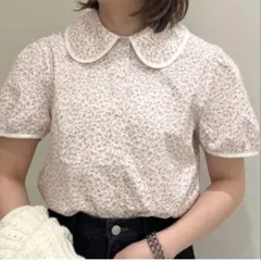 TINA：JOJUN アイボリー 半袖ブラウスのサムネイル