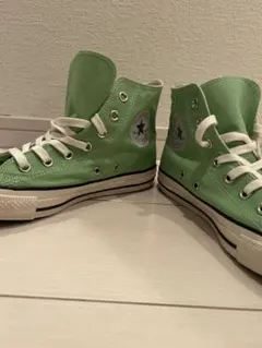 グリーン ハイカット スニーカー　コンバース