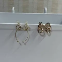 ピアス 2点セット ゴールド ピンクゴールド