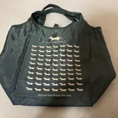 ダックスフントデザイン エコバッグ カーキ