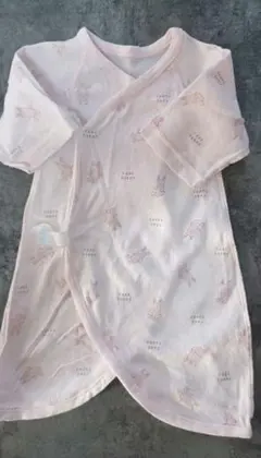 ピンク 動物柄 コンビ肌着