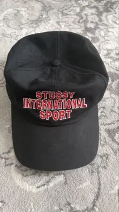 STUSSY INTERNATIONAL SPORT キャップ ブラック
