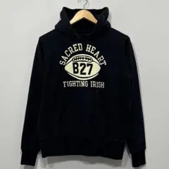 美品 ホワイツビル 3段 フロッキープリント 後付け スウェット パーカー M