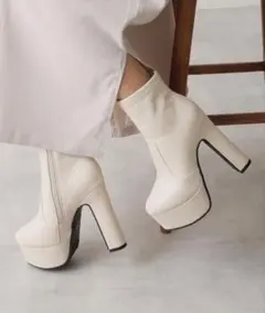 DEMETER【13.5cmヒール】厚底 ハイヒール ストレッチブーツ