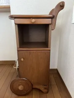 ꧁レトロ家具꧂キャスター付バタフライ天板式テレフォンスタンド 電話台 昭和レトロ レトロ家具꧂キャスター付バタフライ天板式テレフォンスタンド